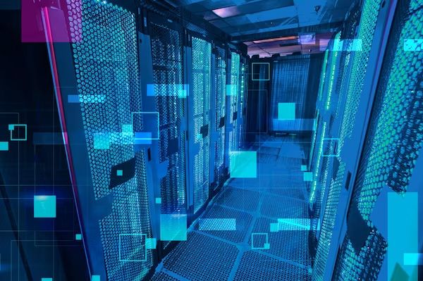 Server racks in a data center