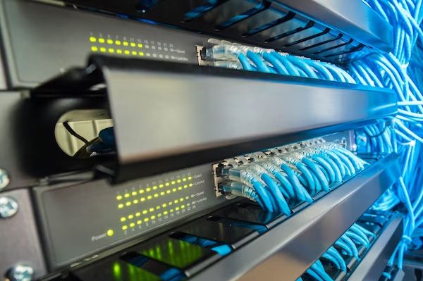 Network switches with patch cables